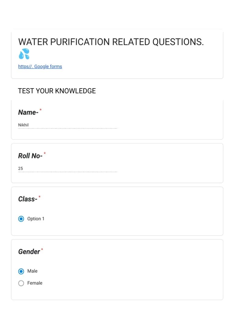Water Purification Related Questions. ? PDF Water Purification Water