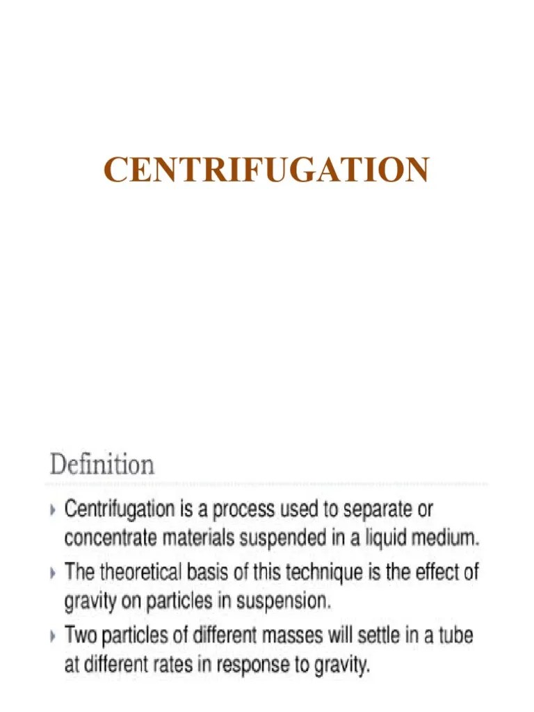 CENTRIFUGATION PDF