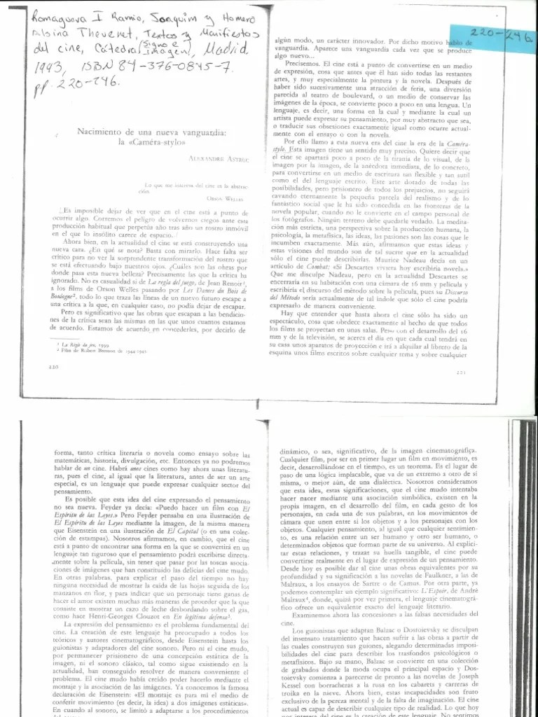 Camérastylo y Una cierta tendencia.. PDF