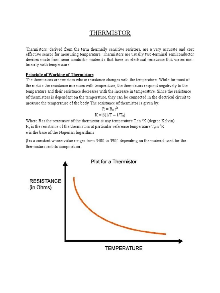 A Comprehensive Overview of Thermistors Construction, Working