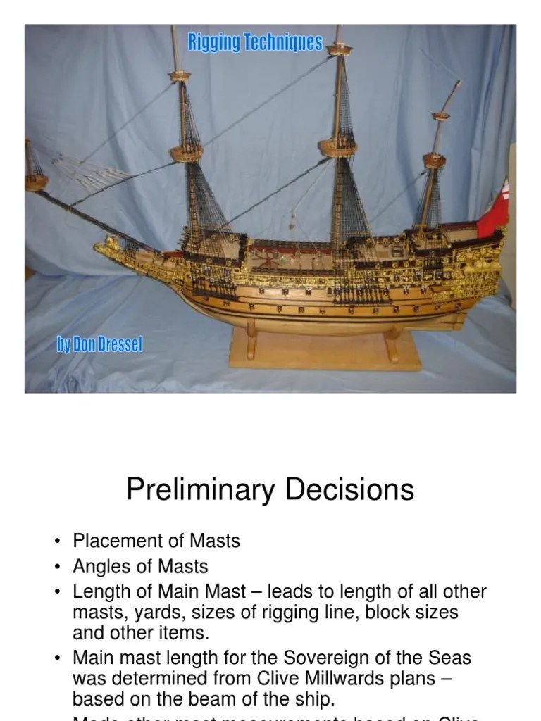 Model Ship Rigging Techniques PDF Rigging Mast (Sailing)