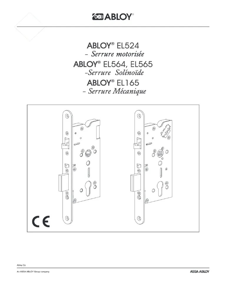 Notice ASSA ABLOY EL564 PDF
