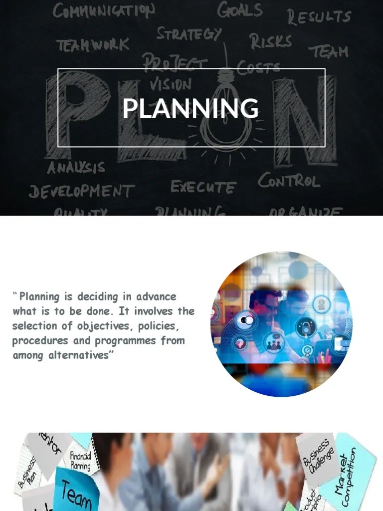Unit II Planning and Organizing PDF