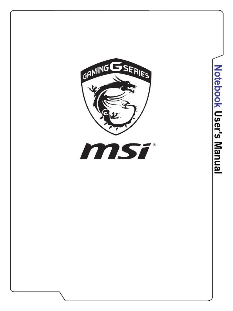 Gt72sdomprog219 Users Manual | PDF | Usb | Solid State Drive