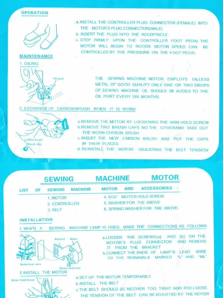Manual Sewing Machine | PDF