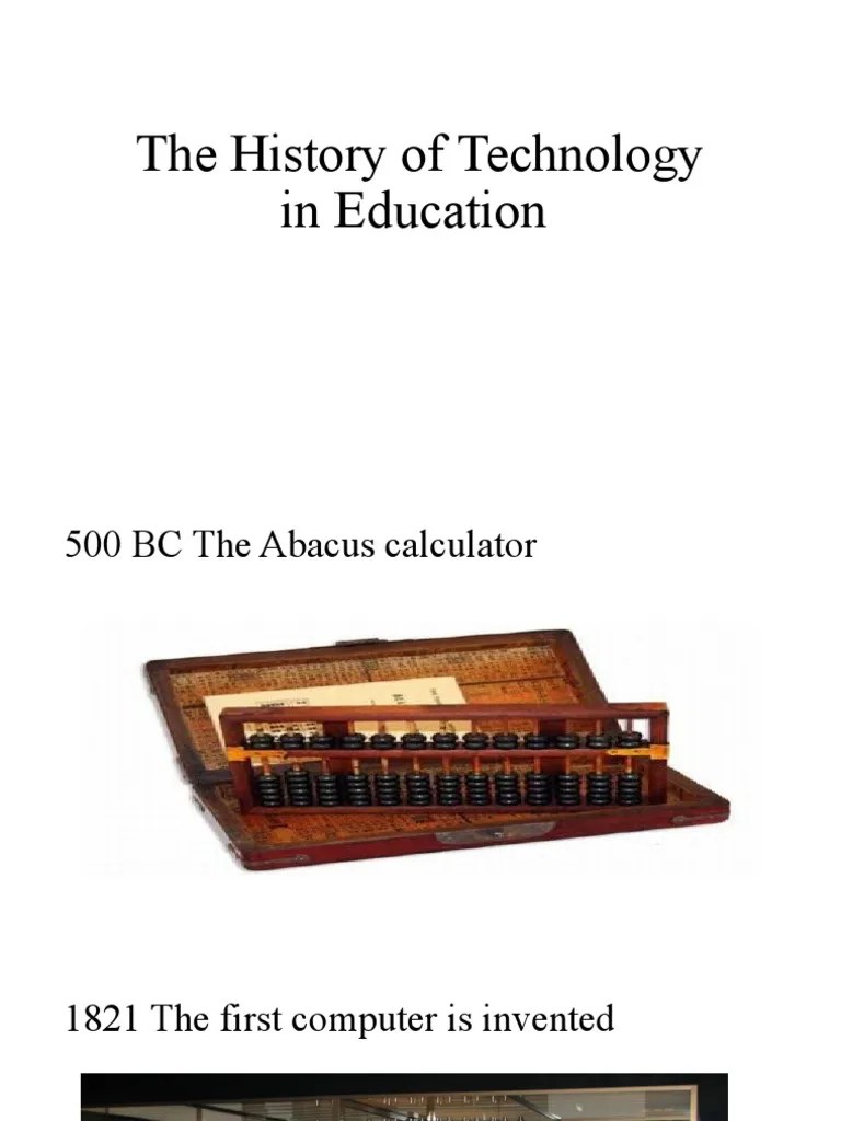 The History of Technology in Education PDF