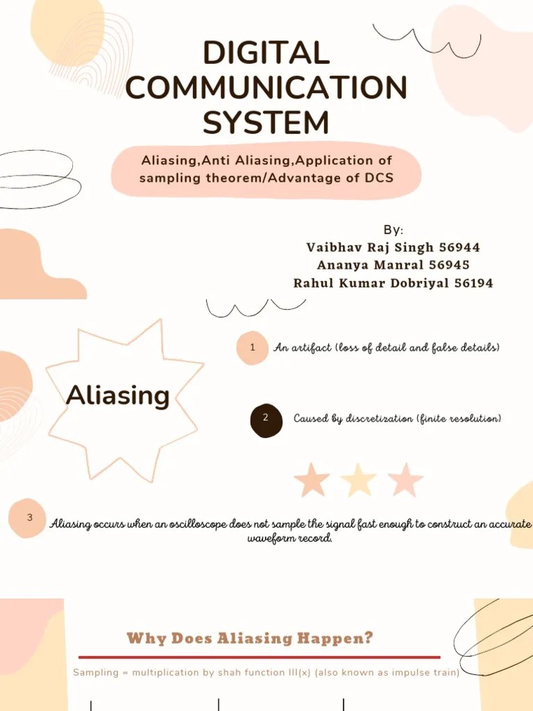 Digital Communication System PDF Sampling (Signal Processing