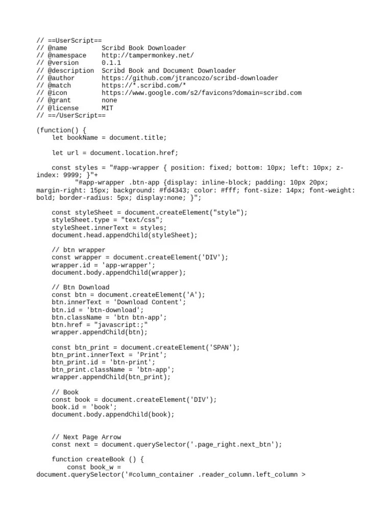 Scribd Book Downloader User PDF Hypertext Computer Programming