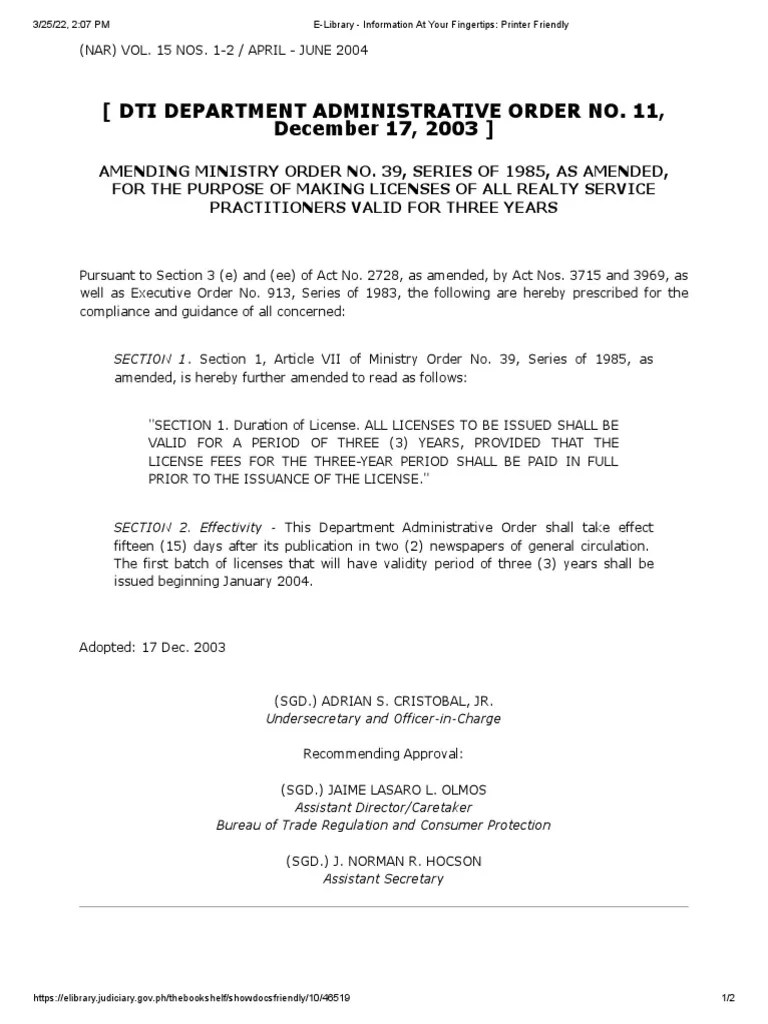 DAO 11 S. 2003 PDF Justice Crime & Violence