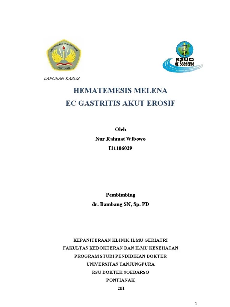 LapKas Hematemesis Melena ec Gastritis Akut Erosif