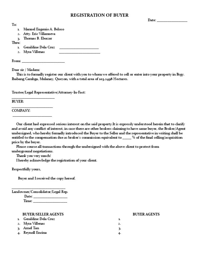 Registration of Buyer PDF