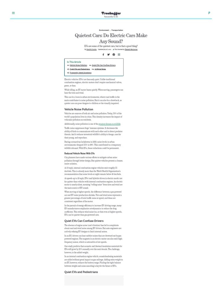 WWW Treehugger Com Do Electric Cars Make Noise 5205280 Text Why 20are 20electric 20cars 20so