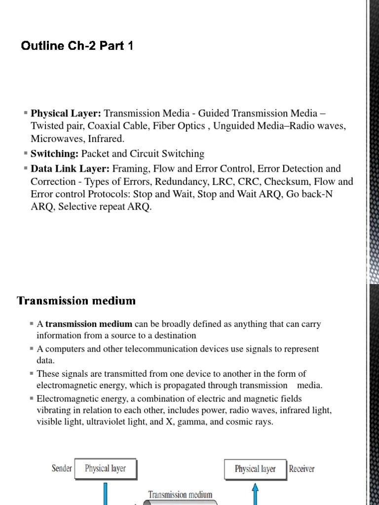 Physical Layer Transmission Media Guided Transmission Media PDF