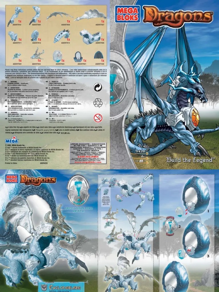 MegaBloks Dragons 9420 CycloneblazeNovaDragon PDF