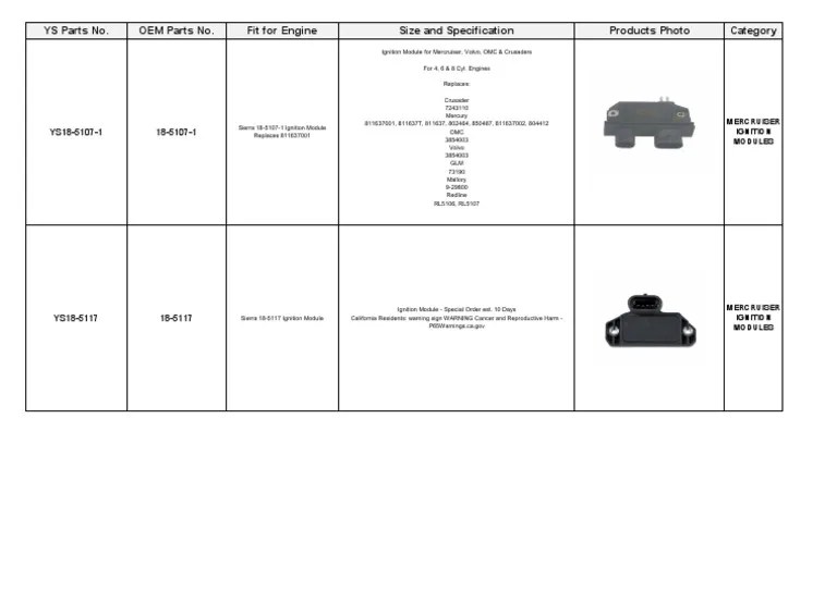 Mercruiser Ignition Modules Download Free PDF Rotating Machines