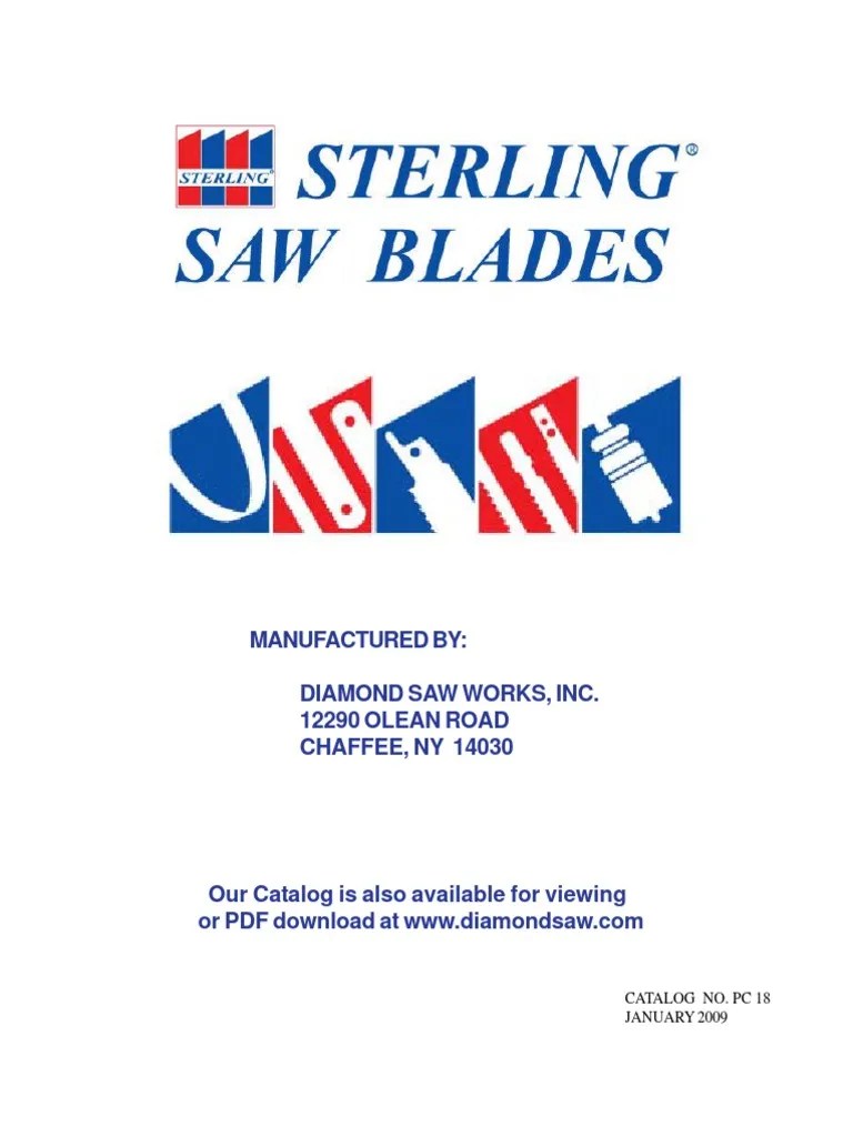 Product Catalog Blade Sheet Metal