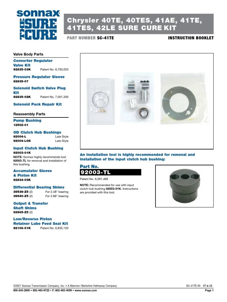 SC 41te in | PDF | Valve | Clutch