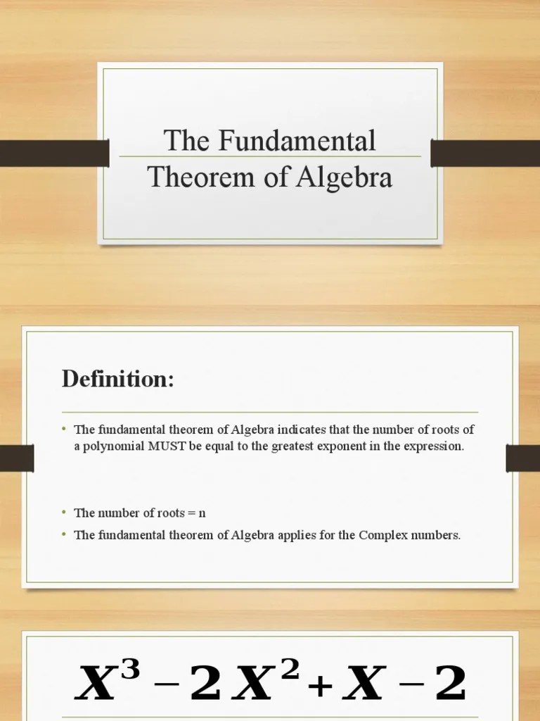 The Fundamental Theorem of Algebra PDF