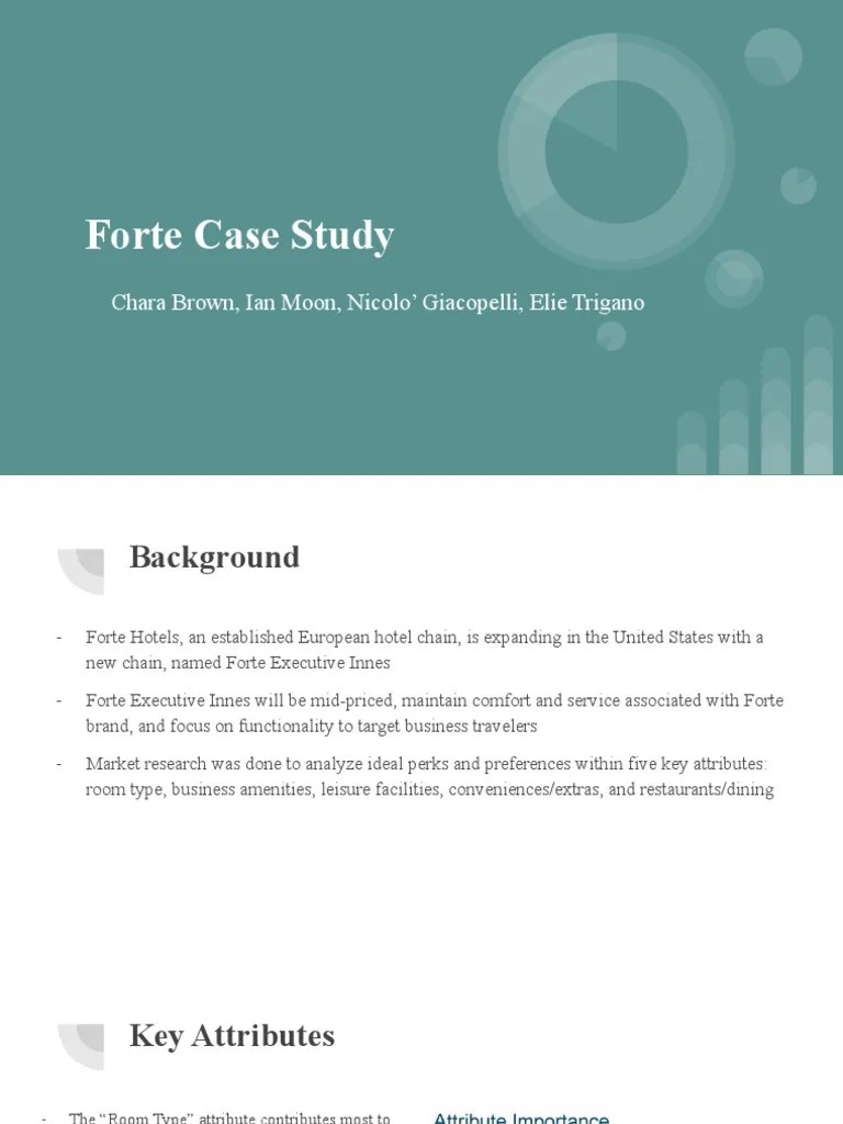 Forte Case Study PDF Market Segmentation Hotel