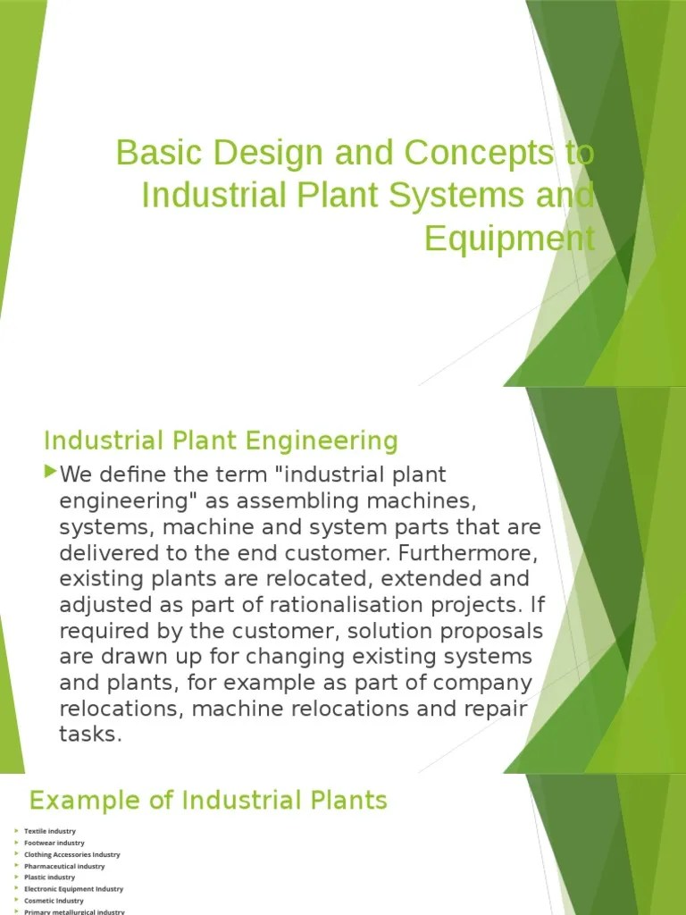 Basic Design and Concepts To Industrial Plant Systems PDF