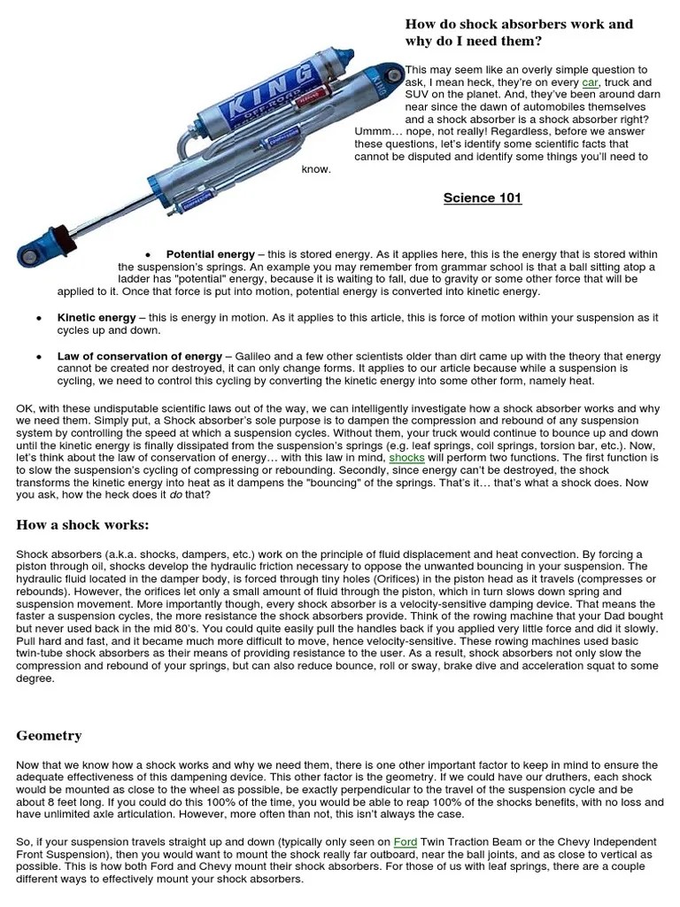 Suzuki 4x4 Information How Do Shock Absorbers Work PDF