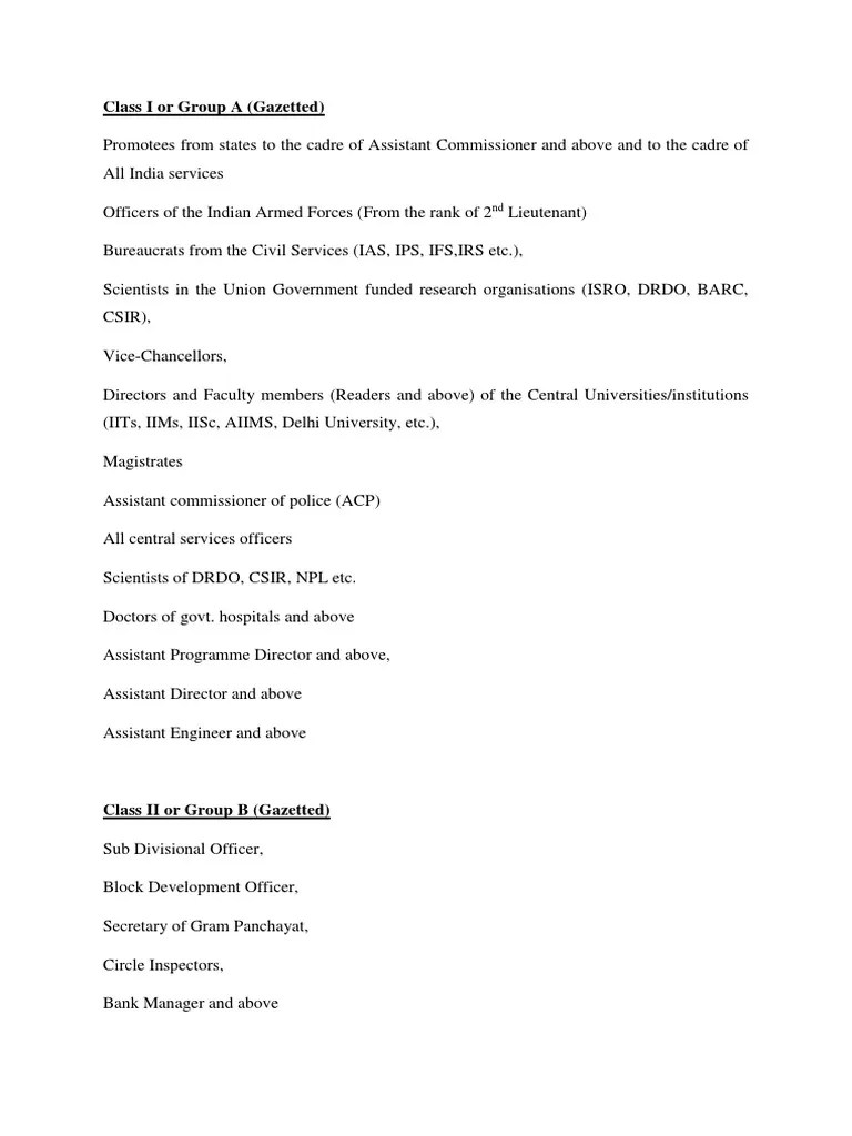 List of Gazetted Officers PDF