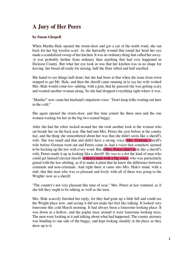 A Jury of Her Peers PDF