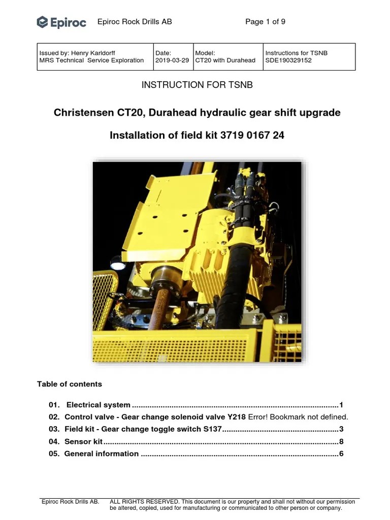 TSNB SDE Installation CT20 Download Free PDF Valve Mechanical