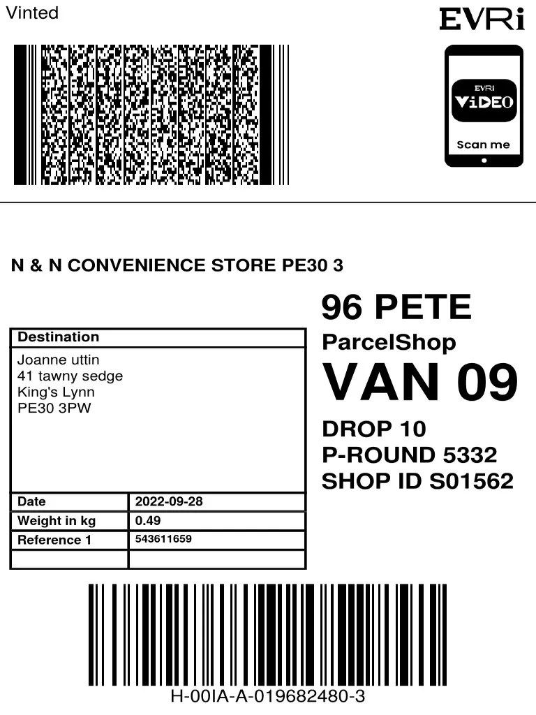 Vinted Label 4236633579 PDF