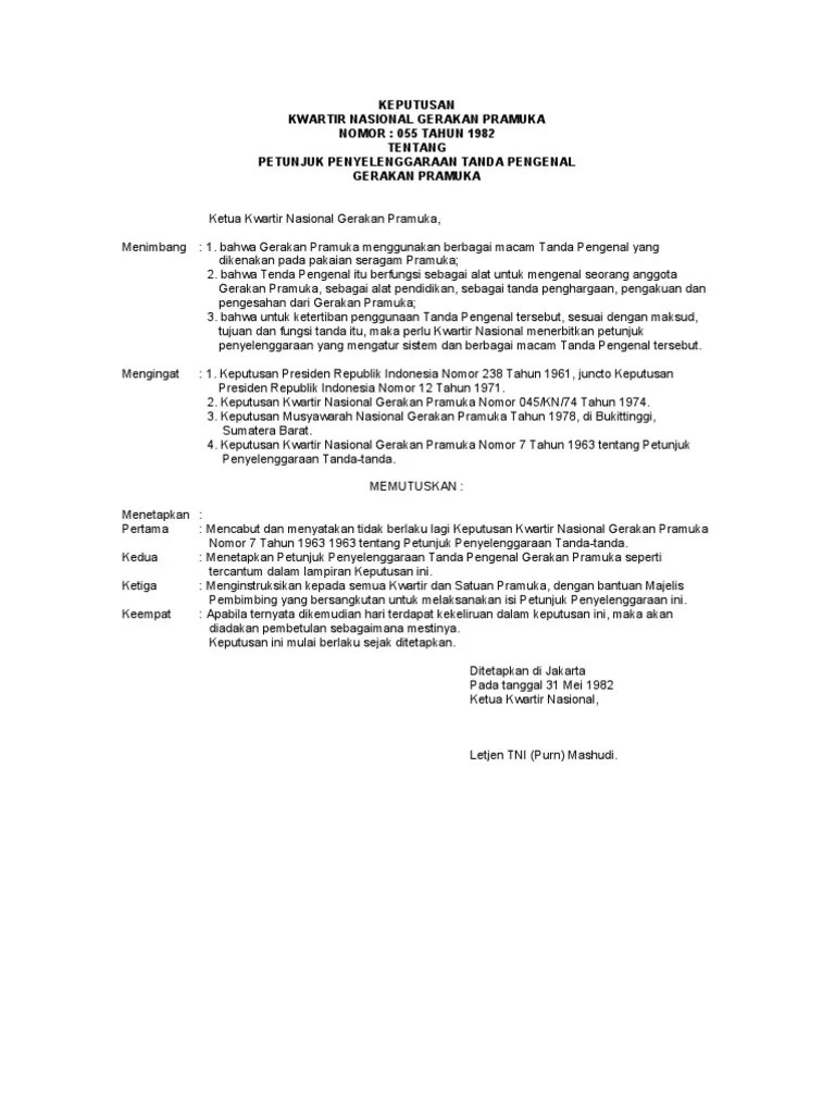 Pp Tanda Pengenal Gerakan Pramuka