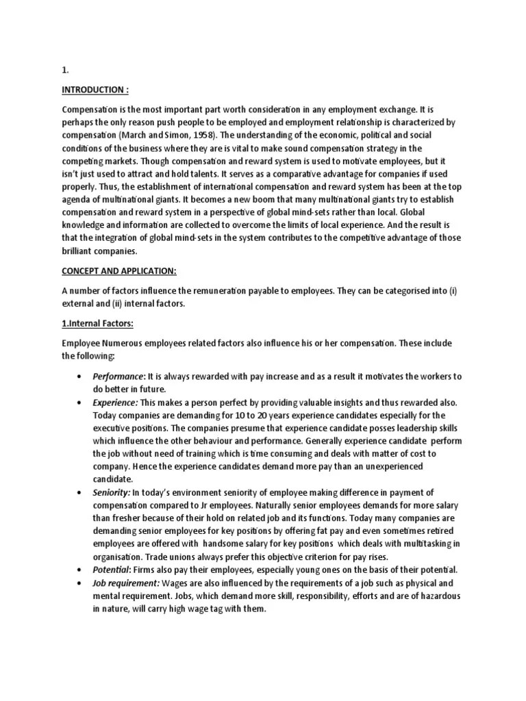 Compensation and Benefits Sem 3 Answer Sheet | PDF | Compensation And
