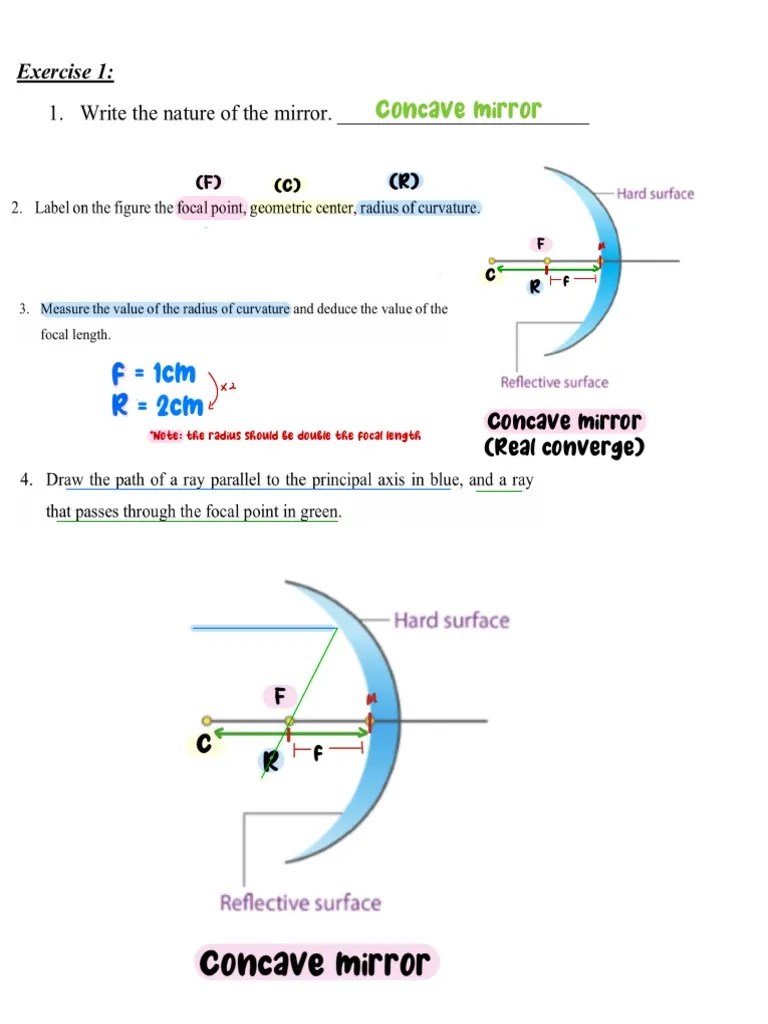 Curved Mirror Assignment PDF