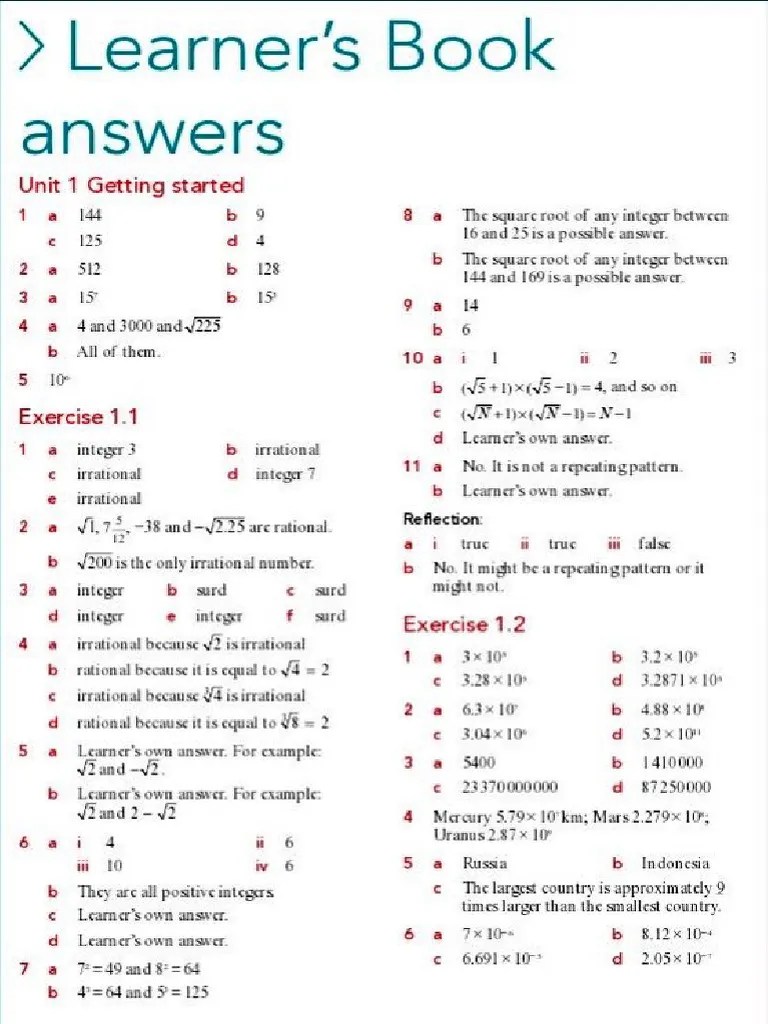 Mathematics Checkpoint 9 Coursebook Answer Keys PDF