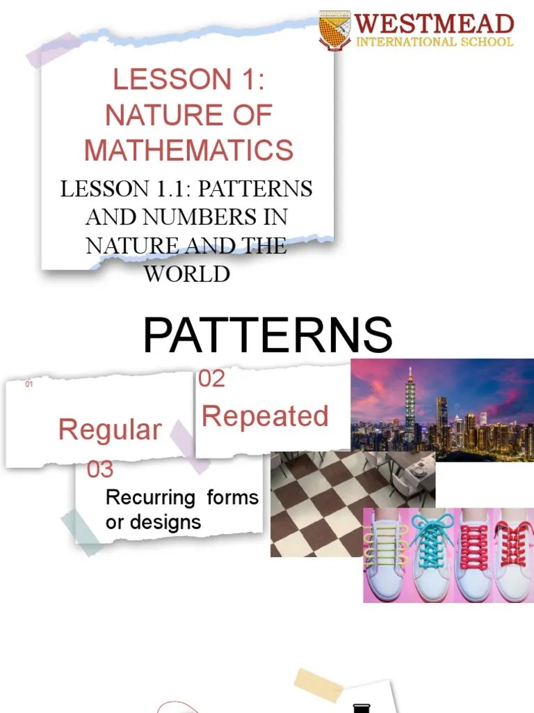 Lesson 1.1 Patterns and Numbers in Nature and The World PDF