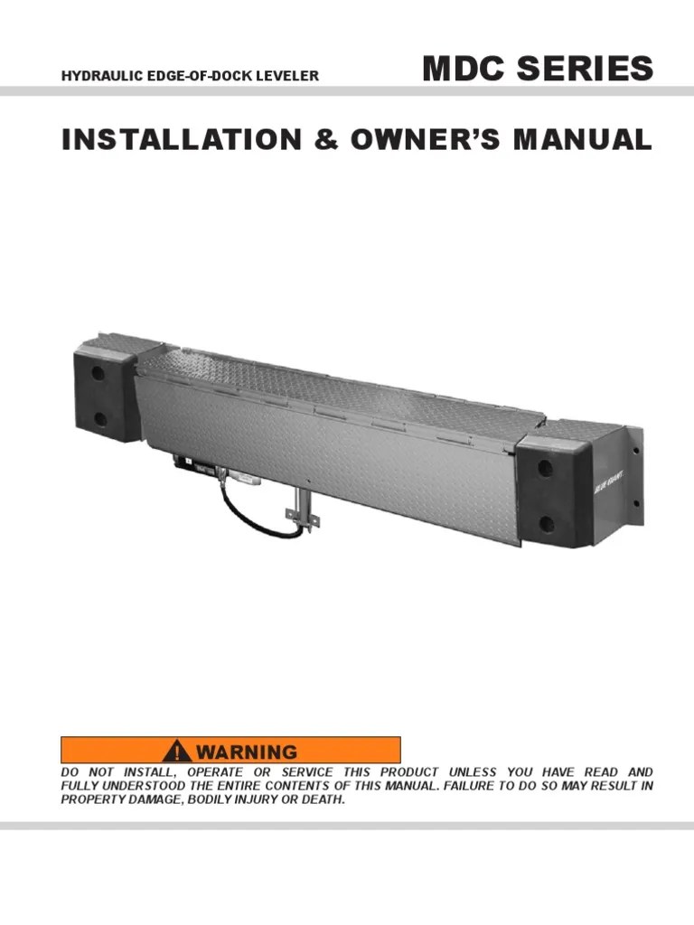 Blue Giant Dock Leveler Model CH Elevator Safety