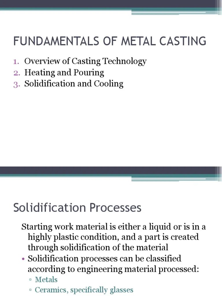 Casting Theory PDF Casting (Metalworking) Foundry