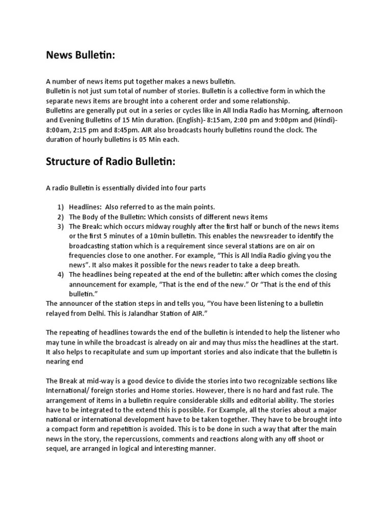 News Bulletin PDF News