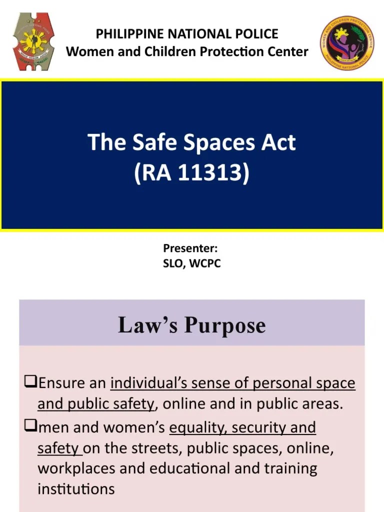RA 11313 Presentation (Safe Spaces Act) PDF Sexual Harassment