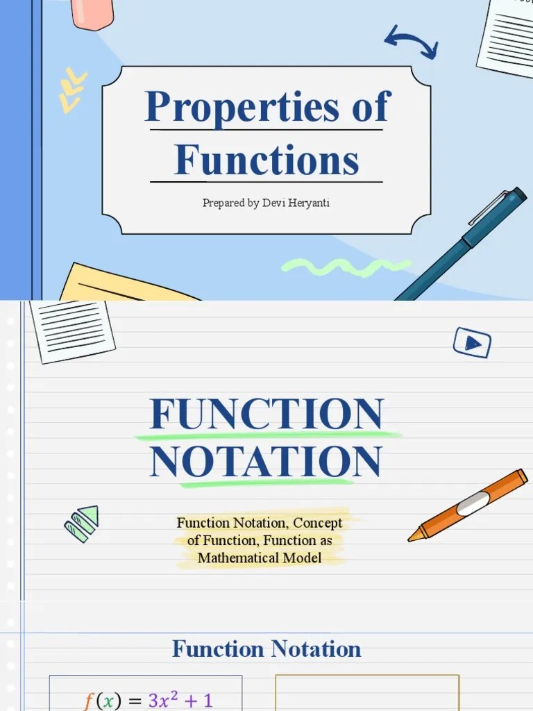 Properties of Function PDF Function (Mathematics) Equations