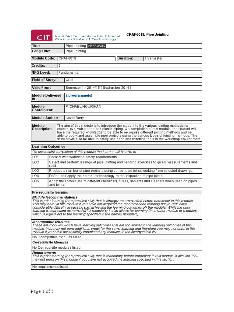 Pipe Jointing An Introduction to Copper, PVC, Vulcathene and Plastic