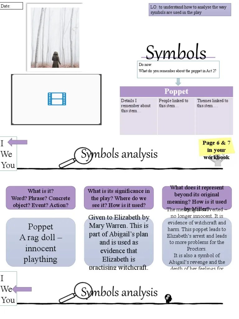 The Crucible Symbols PDF Symbols Learning