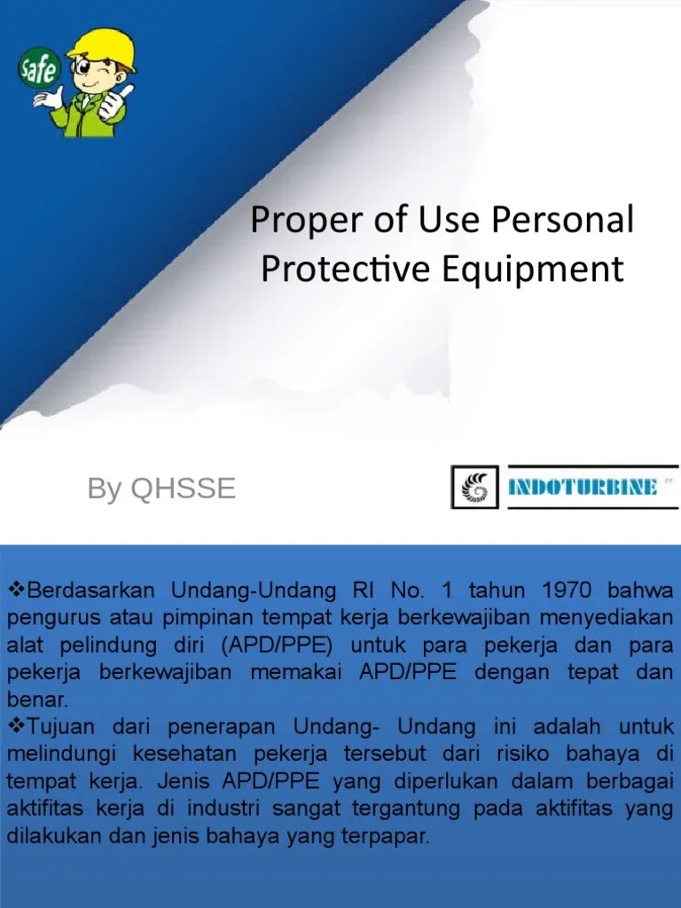 Proper of Use Personal Protective Equipment PDF