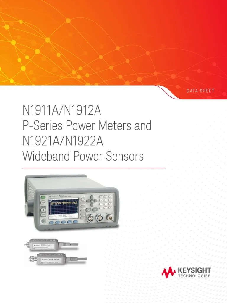 N1911A/N1912A P-Series Power Meters and N1921A/N1922A Wideband Power
