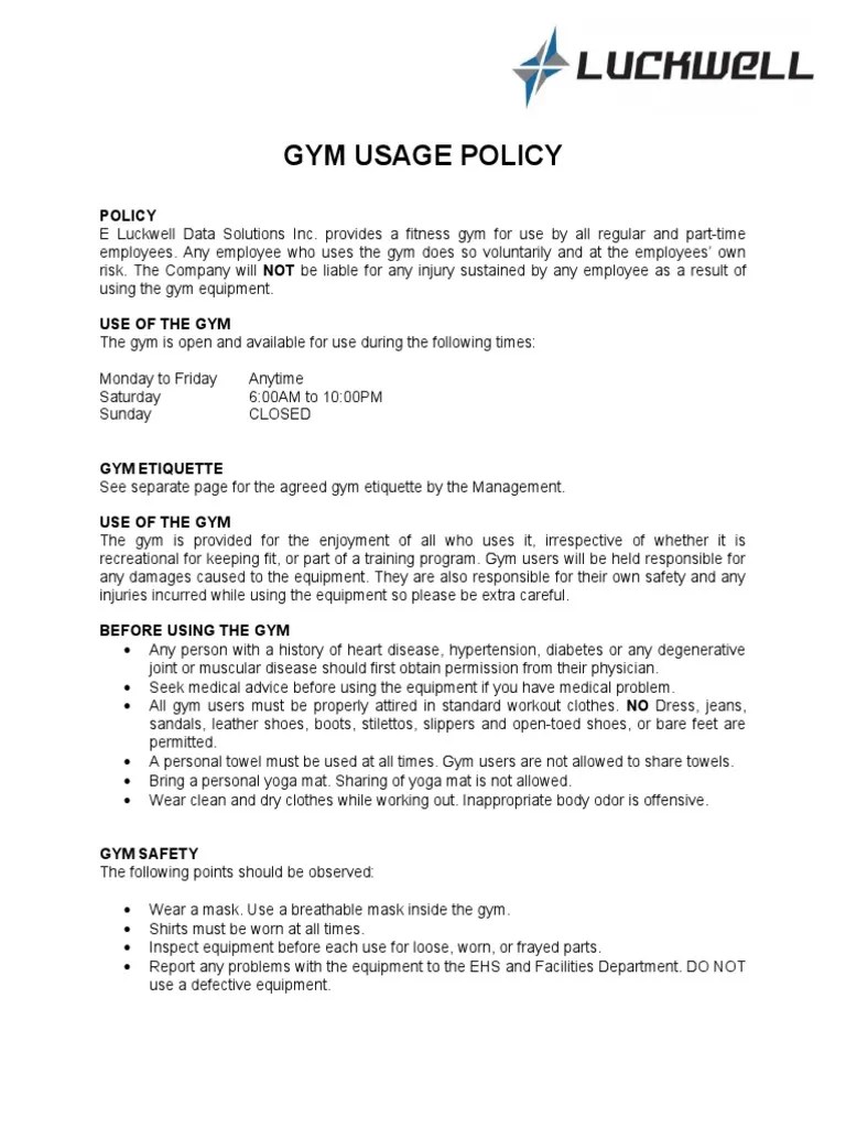 A Comprehensive Guide to Gym Safety, Etiquette and Usage Policies at E