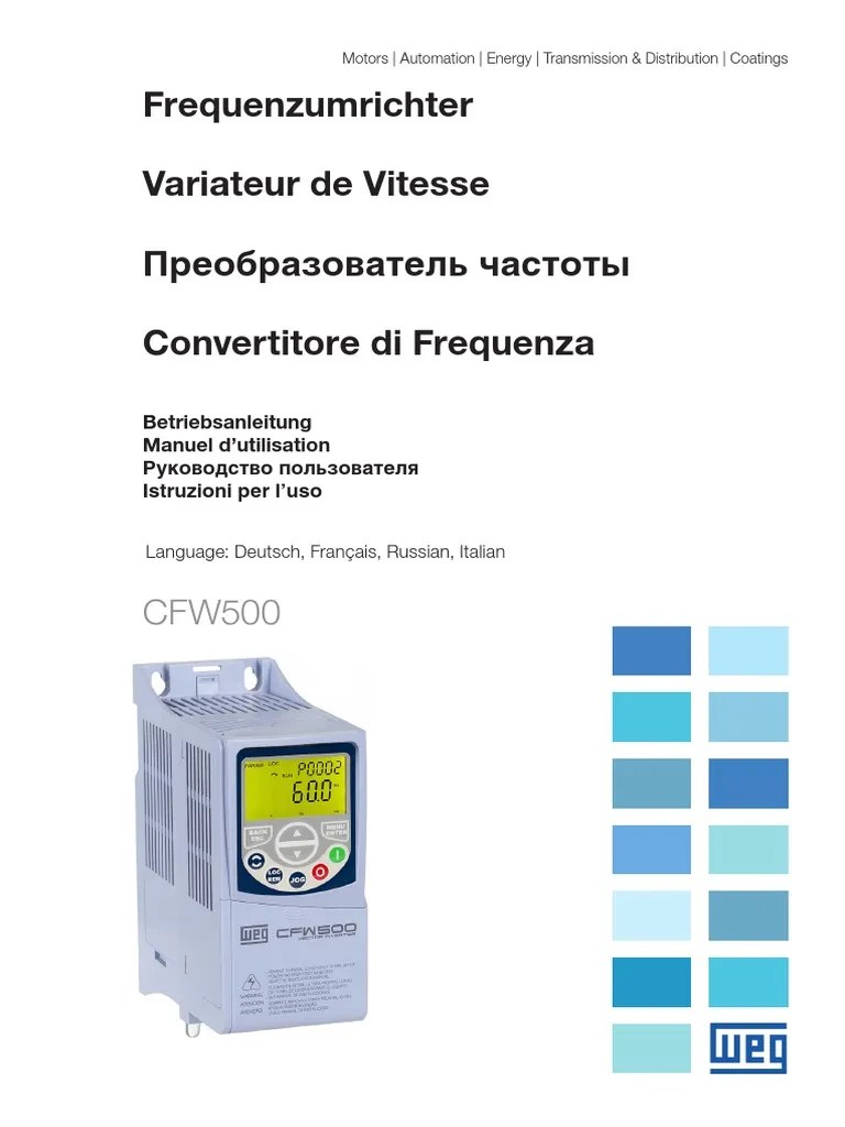 WEG Cfw500 Users Manual 10002879256 Manual Russian | PDF