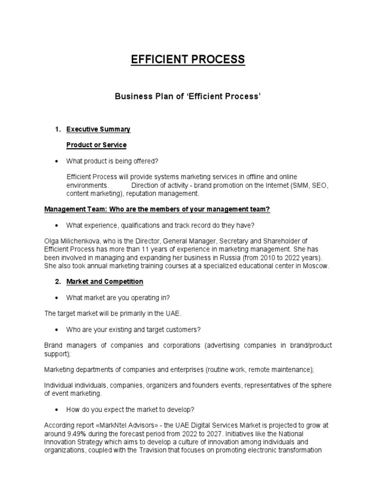 Business Plan Template PDF