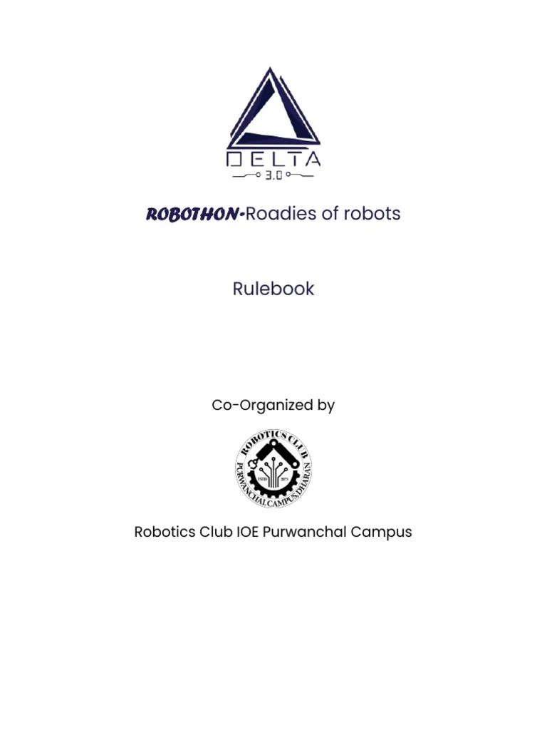 ROBOTHON Rulebook 3 PDF Robot Robotics