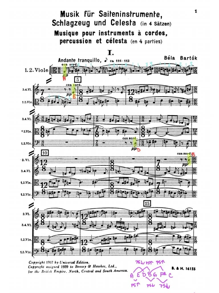 Bartok, Music For Strings, Percussion and CelestaI PDF