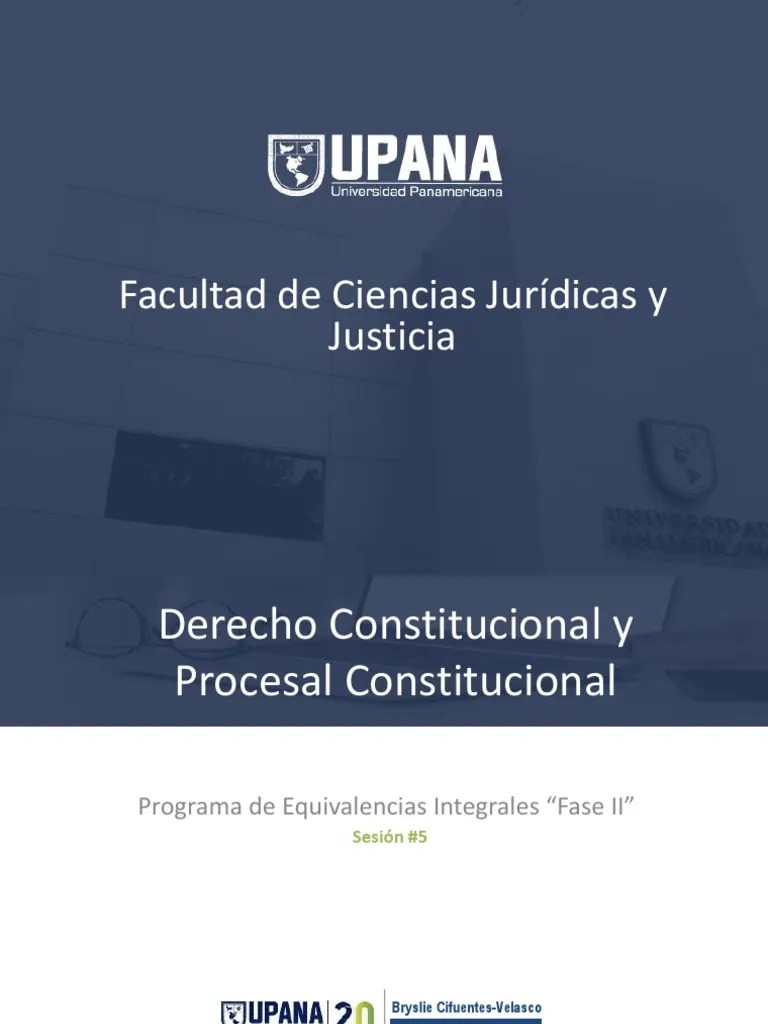 Derecho Constitucional y Procesal Constitucional Quinta Sesión PDF