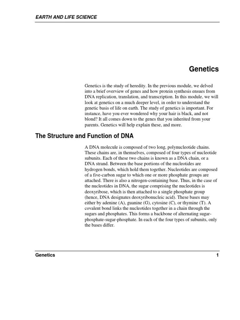 Earth and Life Science. Chapter 7 PDF Rna Promoter